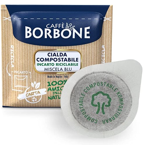 Coffee Pods Compostable : CAFFE BORBONE (Miscela Blu - Blue Blend) 150 pods