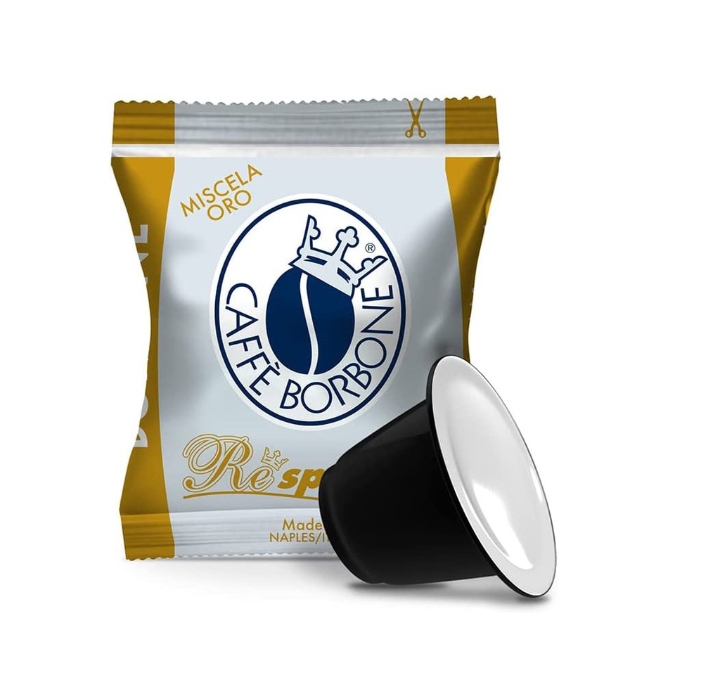 Café Nespresso : CAFFE BORBONE (Miscela Oro) (50 capsules) 