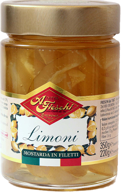 Citrons mostarda épicés en filets (Lombardie) 380g