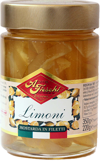 [Ref0180] Citrons mostarda épicés en filets (Lombardie) 380g