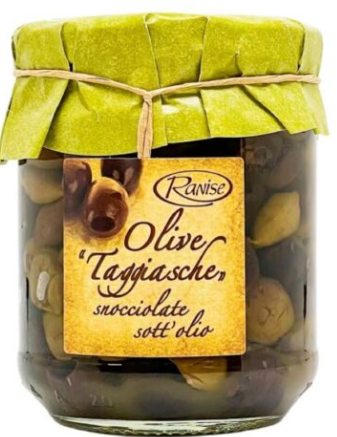 [Ref0236] Olives Taggiasca dénoyautées à l'huile (Ligurie) 180g